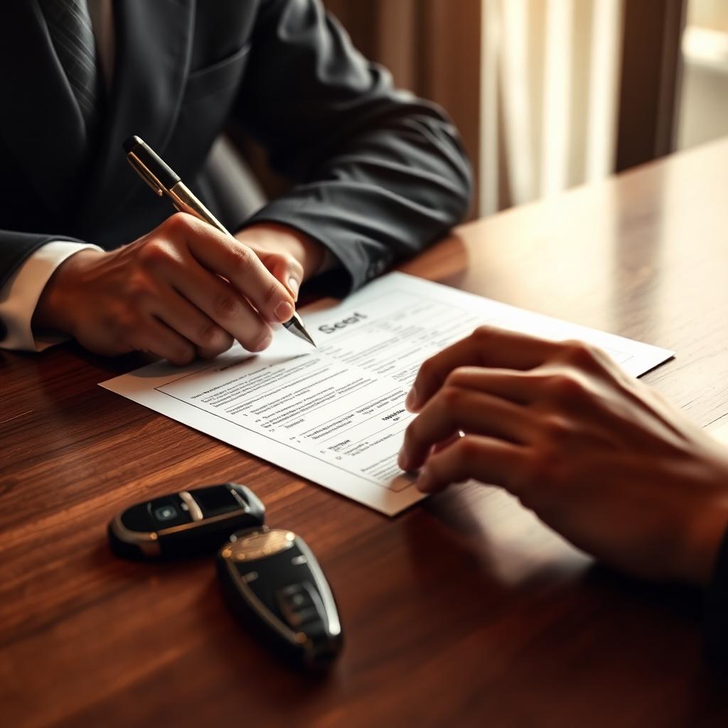 Car finance paperwork